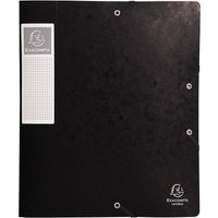 10 Exacompta Archivboxen aus Colorspan-Karton, 600 g/m², DIN A4, schwarz, RB 60 mm