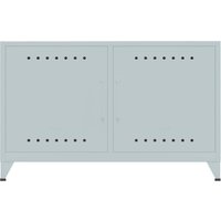 BISLEY Sideboard "Fern" 1 Fachboden, B114xT40xH72,5cm, lichtgrau – Ansicht 1