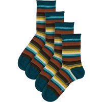 Living Crafts 2er-Pack Bio-Damen-Socken 'Alexis', autumn stripe, Gr. 35/38 – Ansicht 1