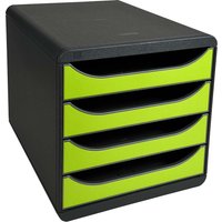 Exacompta Schubladenbox "Iderama", DIN A4+, 4 Schubladen offen, anisgrün – Ansicht 1