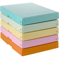 5 Falken Aufbewahrungsboxen "PureBox", 725 g/m², DIN A4, 4 cm Höhe, sortiert – Ansicht 1