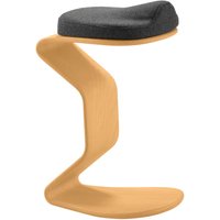 Bewegungshocker "Ercolino medium" mit 3D Sitz, Buche, anthrazit – Ansicht 1