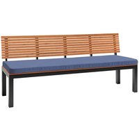 Auflage für Gartenbank 'Sassa' 180 cm, Bezug aus Polyester, blau