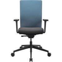Topstar Bürodrehstuhl "AirWork G" mit Armlehnen, Sitz schwarz, Rücken petrol – Ansicht 1