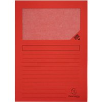 4 x 100 Exacompta Fenstermappen "Forever", 130 g/m², DIN A4, rot
