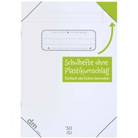 Soisi Recycling-Schulheft DIN A4 Nr. dm liniert mit punktierter Hilfslinie mit Rand – Ansicht 1