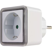 REV Nachtlicht "LED Mini" mit Steckdose & Dämmerungsautomatik, 0,5 W, weiß