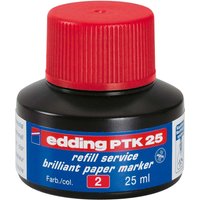 edding Nachfülltinte "PTK 25" für Pigmentmarker, 25 ml, rot – Ansicht 1