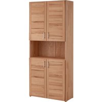 Regalschrank 'buxing selet' mit 4 Türen B 80 x T 33 x H 185,5 cm, Rahmenfront, Kernbuche – Ansicht 1