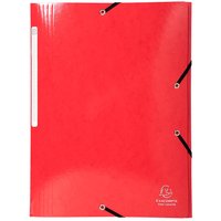 25 Exacompta Sammelmappen "Iderama", 425 g/m², DIN A4, Gummizug, 3 Klappen, rot