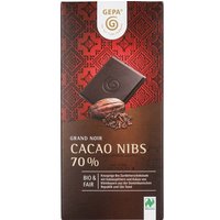 GEPA Bio-Zartbitter-Schokolade "Grand Noir" Cocao Nibs 70 %, 100 g