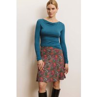 tranquillo Bio-Damen-Midi-Rock 'Olvaa' A-Linie, mit breitem Bund, paisley, Gr. M