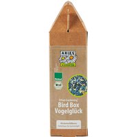 ARIES Bio-Vogelfutter "Birdbox Vogelglück" in wiederbefüllbarer Futterbox, 500 g