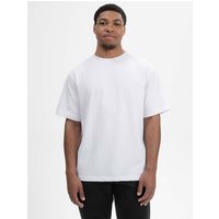 MELA Bio-Herren-T-Shirt 'BHAJAN' mit überschnittenen Schultern, weiß, Gr. L