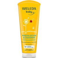 WELEDA Bio-Baby-Waschlotion und Shampoo mit Calendula, 200 ml