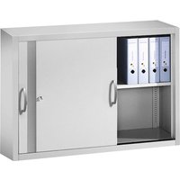 Aufsatzschrank für Schiebetürenschränke aus Stahl 120 cm breit lichtgrau T 50 H 79 – Ansicht 1