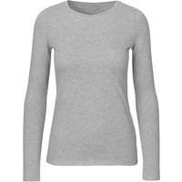 Neutral Bio-Damen-Langarmshirt mit Rundhalsaussschnitt grau, Gr. M – Ansicht 1