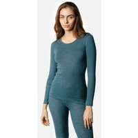 Living Crafts Bio-Damen-Langarmshirt 'BIANCA' mit Rundhalsausschnitt, harbour blue, Gr. S – Ansicht 1