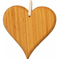 Dekoanhänger "Herz" aus Holz mit Aufhängungsfaden – Ansicht 1