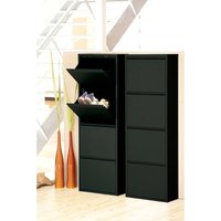 Metall-Schuhschrank "Big One Shoe 4" schwarz