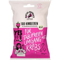 social product Bio-Himbeere in Zartbitter-Schokolade x YESWECAN!CER, 50 g