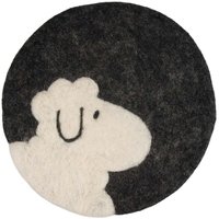cilio Untersetzer 'LANA Schaf', schwarz, aus Schafwolle