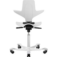 HAG Bürodrehstuhl "Capisco Puls 8010" Gestell: weiß,Stoff: "Cura" black – Ansicht 1