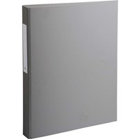 10 Exacompta Ringbücher aus kaschiertem Karton, DIN A4, 2 Ringe, RB 40 mm, grau