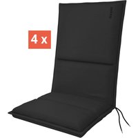 doppler Auflage "CITY" Midi, 4er-Pack, 110x48x6 cm, Polyester, anthrazit – Ansicht 1