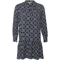 Living Crafts Bio-Damen-Midi-Kleid "SOLENNE" langarm, oyster print, Gr. 36