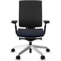 Profim Bürodrehstuhl "XENON NET" mit Armlehnen, Gestell: silber, Sitz: blau