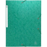 50 Exacompta Eckspannmappen "Scotten" aus Colorspan, 600 g/m², DIN A4, ohne Klappen, grün