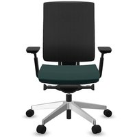 Profim Bürodrehstuhl "XENON NET" mit Armlehnen, Gestell: silber, Sitz: grün