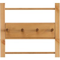 Garderobe "Solvita" Hakenleiste, B 43,6 x T 8 x H 10,1 cm, Kiefer gelaugt