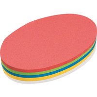 250 Blatt Moderatorenpapier Ovale 11x19 cm (farbig sortiert) – Ansicht 1