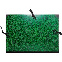5 Exacompta Zeichenmappen mit Stoffband, DIN B3, grün
