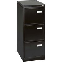 HR-Schrank 3s 1b schwarz (RAL 9005) (BxHxT) 41,3x101,6x62,2cm