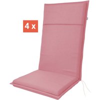 doppler Auflage "LIFE" für Hochlehner, 4er-Pack, 119x48x4 cm, Polyester, himbeer – Ansicht 1