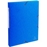 8 Exacompta Archivboxen, Colorspan-Karton, 600 g/m², DIN A4, Gummizug, RB 25 mm, blau – Ansicht 1