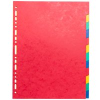5 Exacompta Register, Colorspan-Karton, 12 Taben neutral, 225 g/m², 320 x 240 mm, sortiert