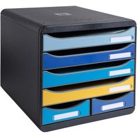 Exacompta Schubladenbox 'BEE BLUE Big-Box Maxi' mit 6 Schubfächern, aus Recyclingkunststof – Ansicht 1
