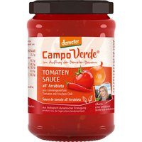 Campo Verde Bio-Tomatensauce "all' Arrabiata" mit frischem Chili, 345 g