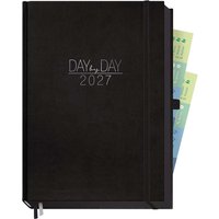 Häfft 12-Monats-Tageskalender, Maxi A4+, 2027, schwarz