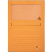 4 x 100 Exacompta Fenstermappen "Forever", 130 g/m², DIN A4, orange – Ansicht 1