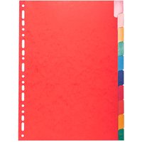 15 Exacompta Register, Colorspan-Karton, 10 Taben neutral, 225 g/m², DIN A4, sortiert – Ansicht 1