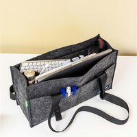 magnetoplan Bürotasche Desk Sharing 450 x 250 x 150 mm, Filz grau