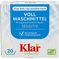 Klar Vollwaschmittel "Sensitive" ohne Duft, 1,1 kg