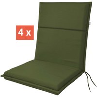 doppler Auflage "LIFE" für Niederlehner, 4er-Pack, 100x48x4 cm, Polyester, moosgrün – Ansicht 1