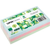 UPM Super Sticky Haftnotizen "Pastellmix" 125 x 75 mm, 3 Blöcke, farbig sortiert