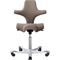 HAG Bürodrehstuhl "Capisco 8106" GF 200 mm, Gestell: silber, Stoff: "Selet" beige